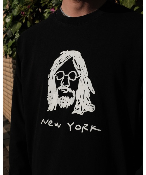 THRIFTY LOOK(スリフティールック)の「TRIFTY LOOK スリフティルック / "NEW YORK" LS TEE(Tシャツ/カットソー・メンズ・ブラック/ホワイト/スミクロ・LARGE/MEDIUM/X-LARGE)」の5枚目の写真