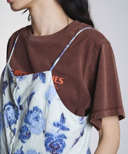 ROSE BUD(ローズバッド)の「ROSE PRINT VEST(ベスト・レディース・オフホワイト/ダークオリーブ・ONE SIZE)」の11枚目の写真