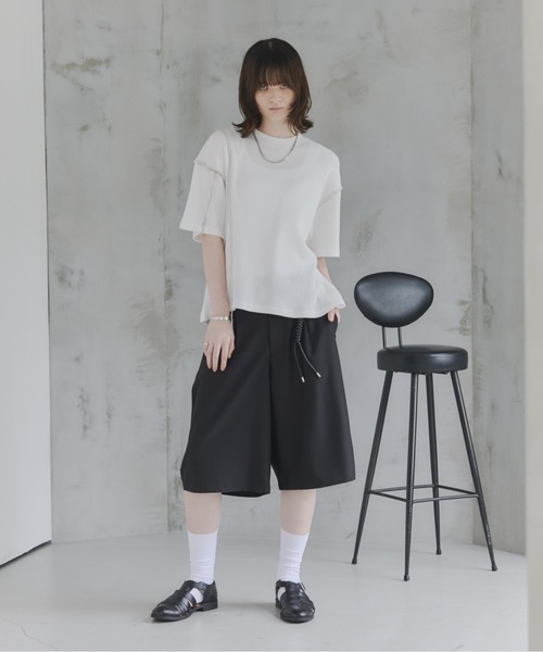 Confirm(コンファーム)の「Curved Half Pants / カーブハーフパンツ メンズ レディース ユニセックス(その他パンツ・メンズ・ブラック/ベージュ/チャコールグレー・M/S/L)」の21枚目の写真