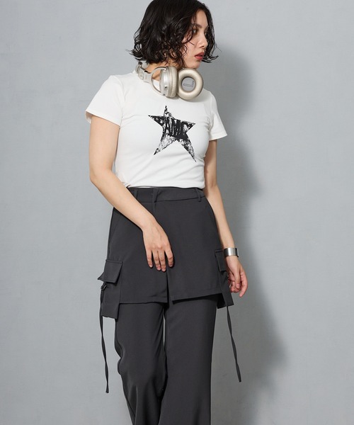 aremoi(アレモイ)の「スターグラフィック コンパクトTシャツ(Tシャツ/カットソー・レディース・ホワイト・SMALL/MEDIUM/LARGE)」の8枚目の写真
