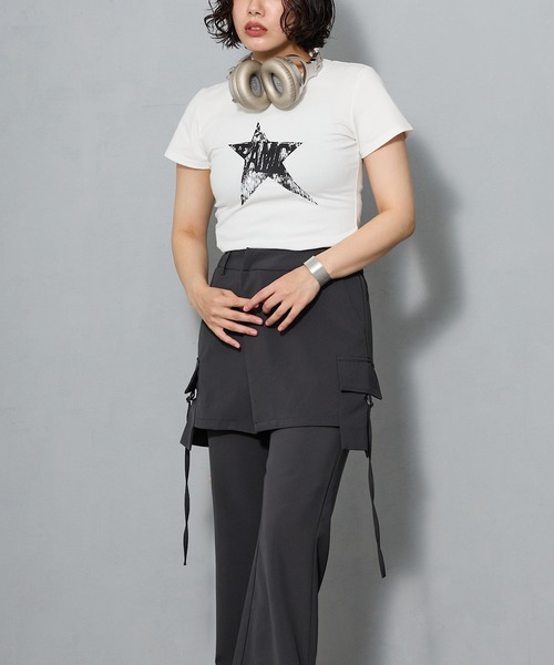aremoi(アレモイ)の「スターグラフィック コンパクトTシャツ(Tシャツ/カットソー・レディース・ホワイト・SMALL/MEDIUM/LARGE)」の14枚目の写真