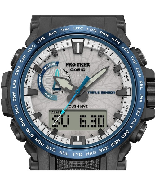 PRO TREK（プロトレック）の「Climber Line(クライマーライン) / 電波ソーラー / PRW-61D-2JF（アナログ腕時計・メンズ・ブルー・FREE）」の8枚目の写真