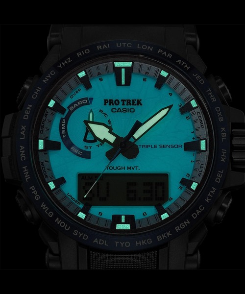 PRO TREK（プロトレック）の「Climber Line(クライマーライン) / 電波ソーラー / PRW-61D-2JF（アナログ腕時計・メンズ・ブルー・FREE）」の3枚目の写真