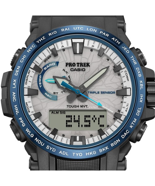 PRO TREK（プロトレック）の「Climber Line(クライマーライン) / 電波ソーラー / PRW-61D-2JF（アナログ腕時計・メンズ・ブルー・FREE）」の11枚目の写真