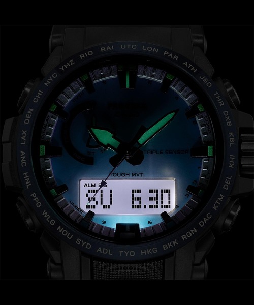 PRO TREK（プロトレック）の「Climber Line(クライマーライン) / 電波ソーラー / PRW-61D-2JF（アナログ腕時計・メンズ・ブルー・FREE）」の4枚目の写真