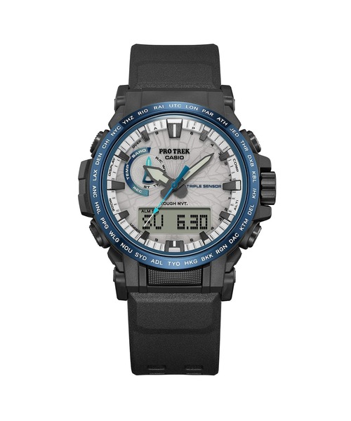 PRO TREK（プロトレック）の「Climber Line(クライマーライン) / 電波ソーラー / PRW-61D-2JF（アナログ腕時計・メンズ・ブルー・FREE）」の2枚目の写真