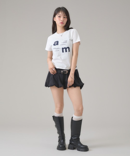 apres jour mignon（アプレジュールミニョン）の「アップリケTシャツ（Tシャツ/カットソー・レディース・ホワイト系その他/ネイビー/ブラック/オフホワイト・LARGE/フリー）」の8枚目の写真