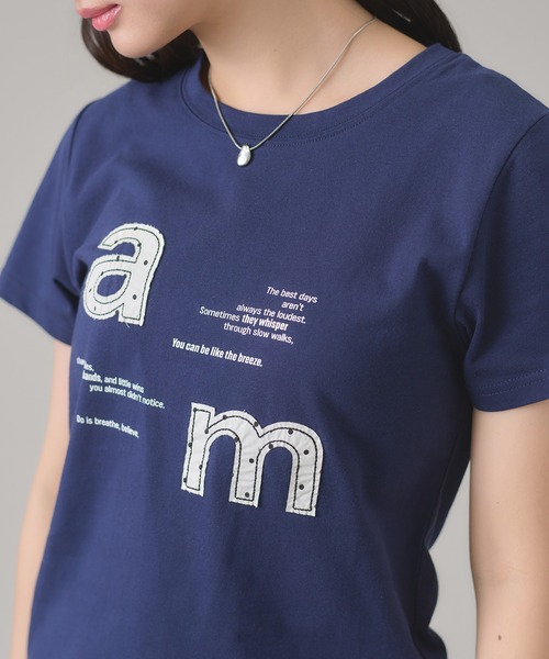 apres jour mignon（アプレジュールミニョン）の「アップリケTシャツ（Tシャツ/カットソー・レディース・ホワイト系その他/ネイビー/ブラック/オフホワイト・LARGE/フリー）」の15枚目の写真