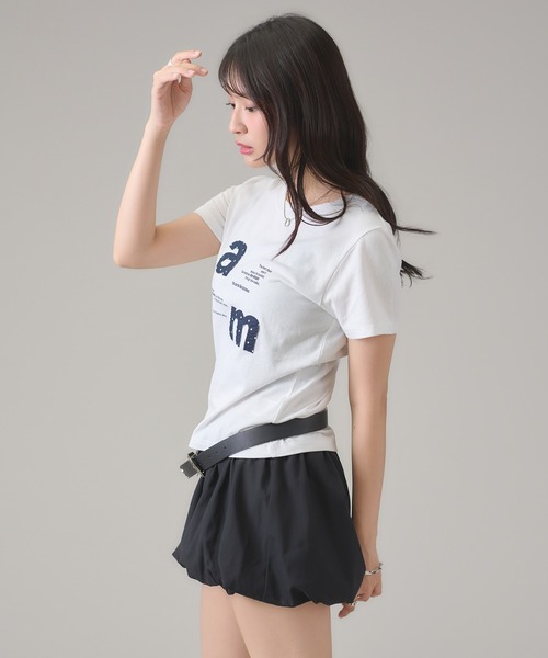 apres jour mignon（アプレジュールミニョン）の「アップリケTシャツ（Tシャツ/カットソー・レディース・ホワイト系その他/ネイビー/ブラック/オフホワイト・LARGE/フリー）」の18枚目の写真