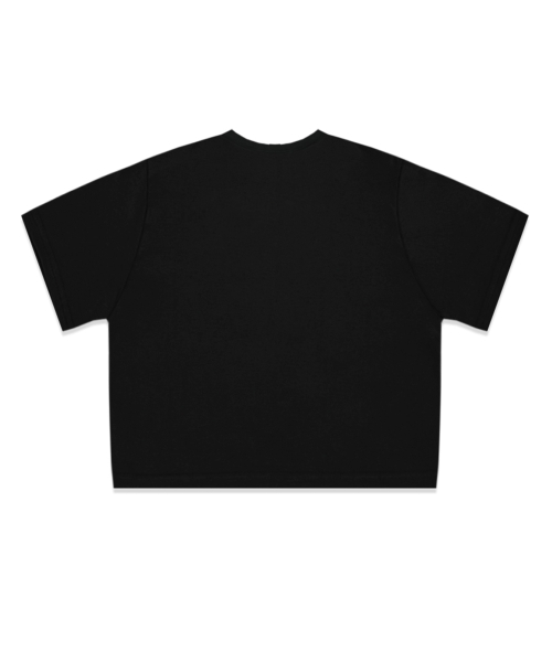 RANDOMOFF（ランダムオフ）の「[ROF x GYEOL] FADED HEART FIGURE CROP T-SHIRT（Tシャツ/カットソー・レディース・ブラック・ONE SIZE）」の3枚目の写真