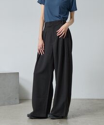 【セットアップ対応】クレープデシンタックワイドパンツ