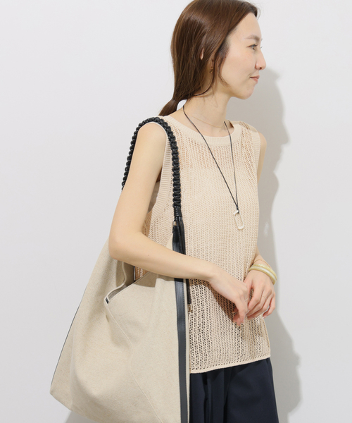 JOURNAL STANDARD relume(ジャーナルスタンダード レリューム)の「2WAYメッシュニットノースリーブ(ニット/セーター・レディース・ブラック/ベージュ/ブラウン・FREE)」の20枚目の写真