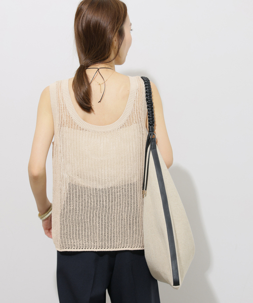 JOURNAL STANDARD relume(ジャーナルスタンダード レリューム)の「2WAYメッシュニットノースリーブ(ニット/セーター・レディース・ブラック/ベージュ/ブラウン・FREE)」の22枚目の写真