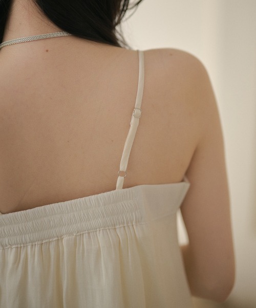 LAULEN（ローレン）の「ruffle design camisole /ラッフルデザインキャミソール（キャミソール・レディース・ベージュ/アイボリー・FREE）」の19枚目の写真