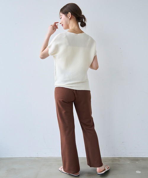 mil(ミル)の「【通勤・イージーケア】 センターラインフレアパンツ / カットジョーゼット【587224】(その他パンツ・レディース・サンドベージュ/ブラウン/ブラック・FREE/S-Short/S-Regular/M-Short/M-Regular)」の21枚目の写真