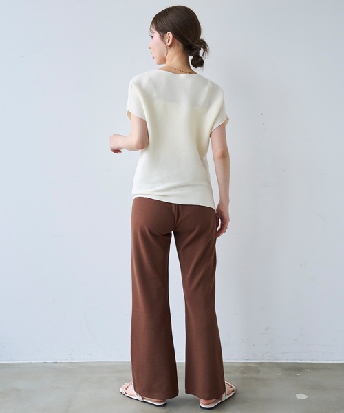mil(ミル)の「【通勤・イージーケア】 センターラインフレアパンツ / カットジョーゼット【587224】(その他パンツ・レディース・サンドベージュ/ブラウン/ブラック・FREE/S-Short/S-Regular/M-Short/M-Regular)」の20枚目の写真