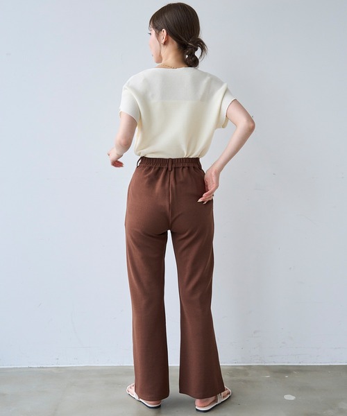 mil(ミル)の「【通勤・イージーケア】 センターラインフレアパンツ / カットジョーゼット【587224】(その他パンツ・レディース・サンドベージュ/ブラウン/ブラック・FREE/S-Short/S-Regular/M-Short/M-Regular)」の18枚目の写真