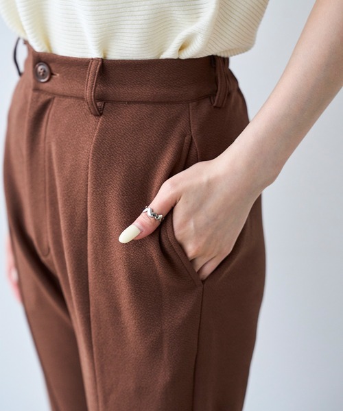 mil(ミル)の「【通勤・イージーケア】 センターラインフレアパンツ / カットジョーゼット【587224】(その他パンツ・レディース・サンドベージュ/ブラウン/ブラック・FREE/S-Short/S-Regular/M-Short/M-Regular)」の9枚目の写真