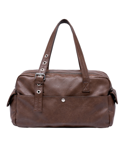 BLACKPURPLE(ブラックパープル)の「オーバーロードカーゴバッグ Overload Cargo Bag_レザー ブラウン(ボストンバッグ・レディース・ブラウン・FREE)」の2枚目の写真