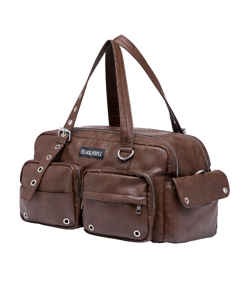 BLACKPURPLE(ブラックパープル)の「オーバーロードカーゴバッグ Overload Cargo Bag_レザー ブラウン(ボストンバッグ・レディース・ブラウン・FREE)」の3枚目の写真