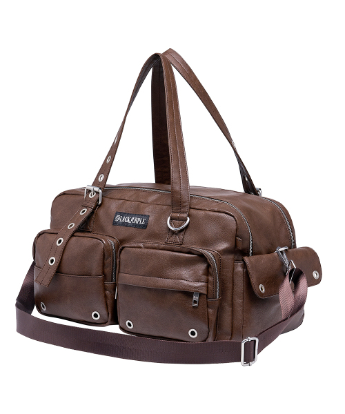 BLACKPURPLE(ブラックパープル)の「オーバーロードカーゴバッグ Overload Cargo Bag_レザー ブラウン(ボストンバッグ・レディース・ブラウン・FREE)」の4枚目の写真