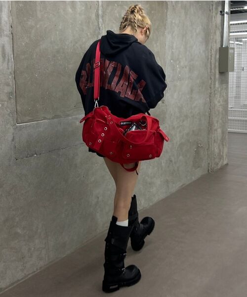 BLACKPURPLE(ブラックパープル)の「オーバーロードカーゴバッグ Overload Cargo Bag_レザー ブラウン(ボストンバッグ・レディース・ブラウン・FREE)」の6枚目の写真