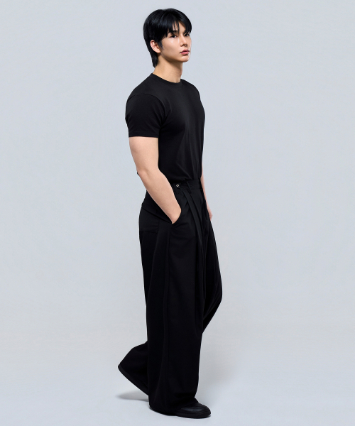 PHYSICAL GARMENTS（フィジカルガーメンツ）の「P2619 マルチツーピンタックワイドスラックス [ブラック]（その他パンツ・メンズ・ブラック・X-LARGE/XX-LARGE/MEDIUM/XXX-LARGE/LARGE）」の7枚目の写真