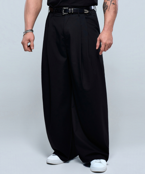 PHYSICAL GARMENTS（フィジカルガーメンツ）の「P2619 マルチツーピンタックワイドスラックス [ブラック]（その他パンツ・メンズ・ブラック・X-LARGE/XX-LARGE/MEDIUM/XXX-LARGE/LARGE）」の12枚目の写真