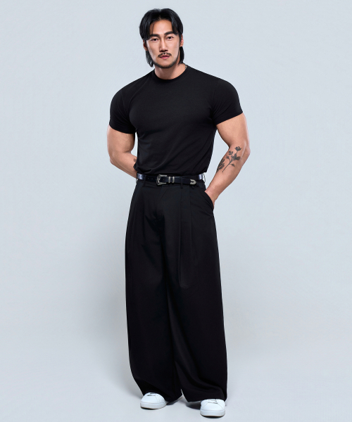 PHYSICAL GARMENTS（フィジカルガーメンツ）の「P2619 マルチツーピンタックワイドスラックス [ブラック]（その他パンツ・メンズ・ブラック・X-LARGE/XX-LARGE/MEDIUM/XXX-LARGE/LARGE）」の14枚目の写真