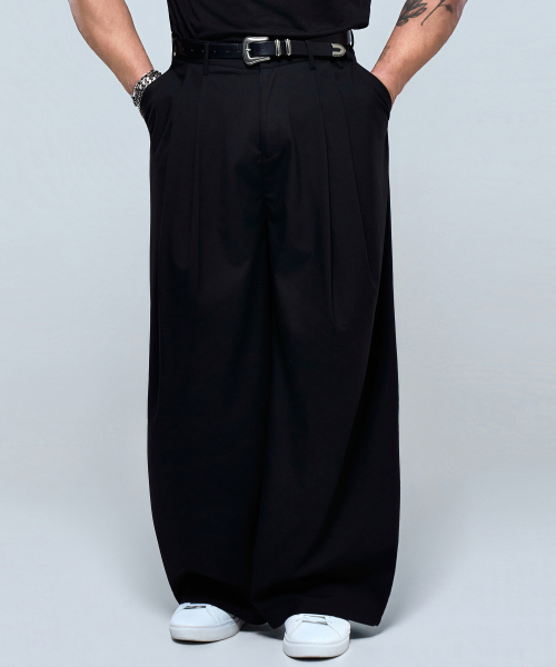 PHYSICAL GARMENTS（フィジカルガーメンツ）の「P2619 マルチツーピンタックワイドスラックス [ブラック]（その他パンツ・メンズ・ブラック・X-LARGE/XX-LARGE/MEDIUM/XXX-LARGE/LARGE）」の15枚目の写真
