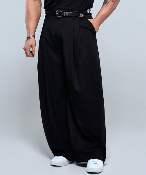 PHYSICAL GARMENTS（フィジカルガーメンツ）の「P2619 マルチツーピンタックワイドスラックス [ブラック]（その他パンツ・メンズ・ブラック・X-LARGE/XX-LARGE/MEDIUM/XXX-LARGE/LARGE）」の16枚目の写真