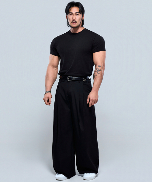 PHYSICAL GARMENTS（フィジカルガーメンツ）の「P2619 マルチツーピンタックワイドスラックス [ブラック]（その他パンツ・メンズ・ブラック・X-LARGE/XX-LARGE/MEDIUM/XXX-LARGE/LARGE）」の17枚目の写真