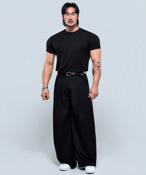 PHYSICAL GARMENTS（フィジカルガーメンツ）の「P2619 マルチツーピンタックワイドスラックス [ブラック]（その他パンツ・メンズ・ブラック・X-LARGE/XX-LARGE/MEDIUM/XXX-LARGE/LARGE）」の18枚目の写真