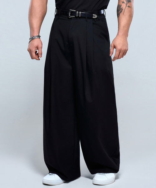 PHYSICAL GARMENTS（フィジカルガーメンツ）の「P2619 マルチツーピンタックワイドスラックス [ブラック]（その他パンツ・メンズ・ブラック・X-LARGE/XX-LARGE/MEDIUM/XXX-LARGE/LARGE）」の19枚目の写真