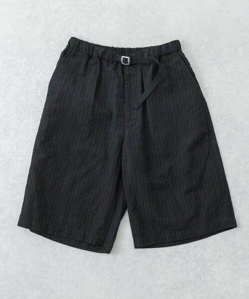 URBAN RESEARCH(アーバンリサーチ)の「new basic WOOL LINEN SHORT PANTS(その他パンツ・メンズ・ブラック/ストライプ・X-LARGE/LARGE/MEDIUM)」の2枚目の写真