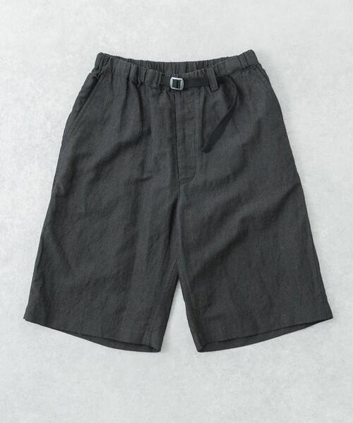 URBAN RESEARCH(アーバンリサーチ)の「new basic WOOL LINEN SHORT PANTS(その他パンツ・メンズ・ブラック/ストライプ・X-LARGE/LARGE/MEDIUM)」の1枚目の写真