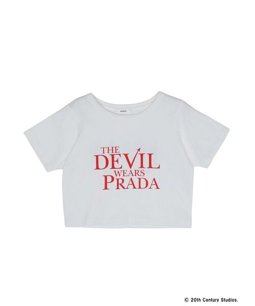 MURUA(ムルーア)の「【プラダを着た悪魔】バックイラストTシャツ(Tシャツ/カットソー・レディース・ホワイト・FREE)」の1枚目の写真