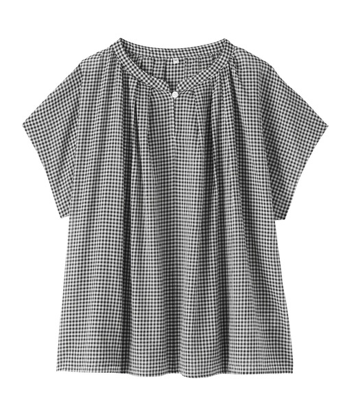 無印良品(ムジルシリョウヒン)の「婦人 強撚 シアーフレンチスリーブブラウス(シャツ/ブラウス・レディース・ブラック/ダークグリーン/ホワイト系/ブラック系・S/M/L/XL)」の17枚目の写真