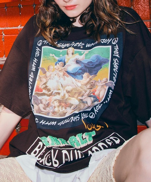 RNA(アールエヌエー)の「M2708 B.D.OスーパーBIGT(Tシャツ/カットソー・レディース・ホワイト/ブラウン/グリーン・MEDIUM)」の2枚目の写真