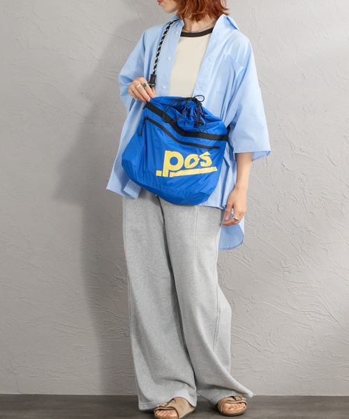 POLeR（ポーラー）の「[POLeR/ポーラー] ドロストリング 巾着スリングバッグ（ショルダーバッグ・レディース・ブルー/ブラック/ライトグレー・ONE SIZE）」の20枚目の写真
