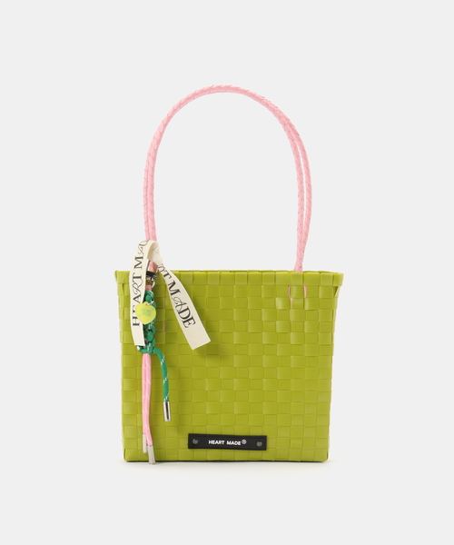 EDIT. FOR LULU(エディットフォールル)の「【HEART MADE for LULU】 Squre Shoulder Bag(かごバッグ・レディース・グリーン・FREE)」の6枚目の写真