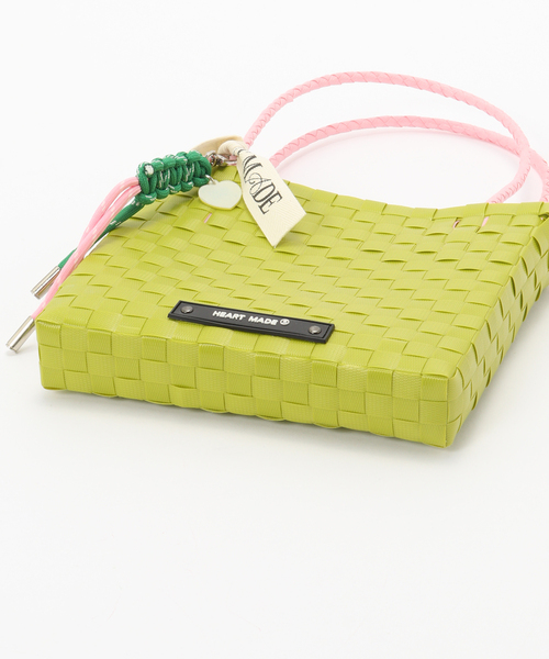 EDIT. FOR LULU(エディットフォールル)の「【HEART MADE for LULU】 Squre Shoulder Bag(かごバッグ・レディース・グリーン・FREE)」の9枚目の写真