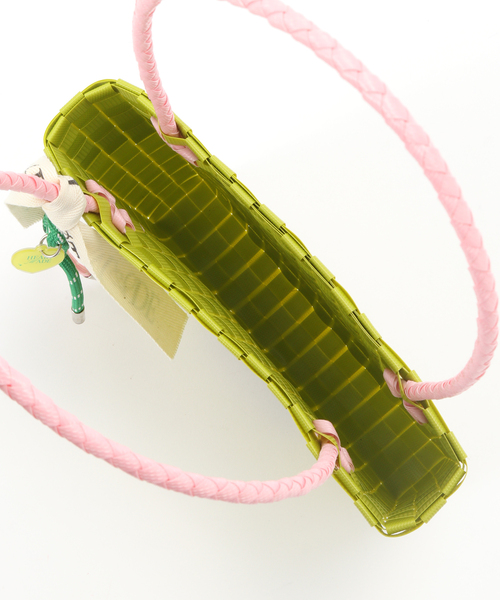 EDIT. FOR LULU(エディットフォールル)の「【HEART MADE for LULU】 Squre Shoulder Bag(かごバッグ・レディース・グリーン・FREE)」の10枚目の写真