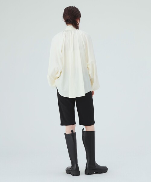BEAMS HEART(ビームスハート)の「ボウタイ セット ノーカラー ブラウス(シャツ/ブラウス・レディース・サックスブルー/チャコールグレー/ホワイト系その他5・FREE)」の5枚目の写真