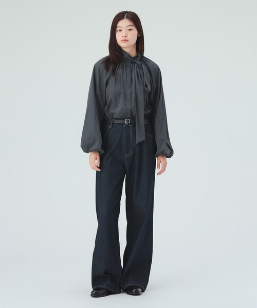 BEAMS HEART(ビームスハート)の「ボウタイ セット ノーカラー ブラウス(シャツ/ブラウス・レディース・サックスブルー/チャコールグレー/ホワイト系その他5・FREE)」の8枚目の写真