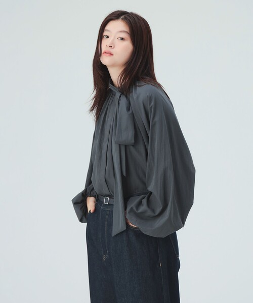 BEAMS HEART(ビームスハート)の「ボウタイ セット ノーカラー ブラウス(シャツ/ブラウス・レディース・サックスブルー/チャコールグレー/ホワイト系その他5・FREE)」の11枚目の写真