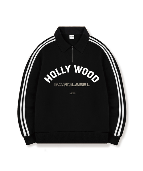 BASIC LABEL（ベーシックラベル）の「Hollywood Oversized Track Caravan Zip-Up 2 Color [BLBM_6002]（スウェット・レディース・ホワイト/ブラック・SMALL/MEDIUM/LARGE/X-LARGE）」の2枚目の写真