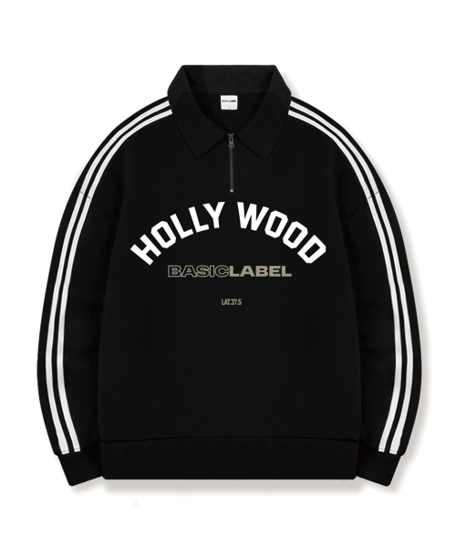 BASIC LABEL（ベーシックラベル）の「Hollywood Oversized Track Caravan Zip-Up 2 Color [BLBM_6002]（スウェット・レディース・ホワイト/ブラック・SMALL/MEDIUM/LARGE/X-LARGE）」の3枚目の写真