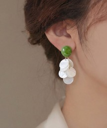 YU-KA:ナチュラルモダンピアス Natural modern earrings