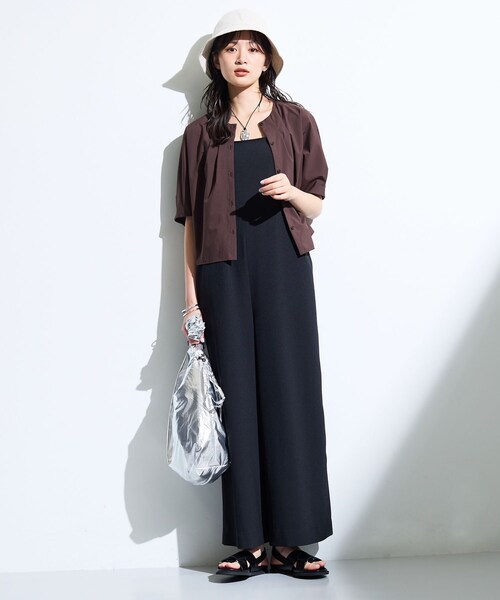 INDIVI（インディヴィ）の「【撥水／UVカット】タックデザインブラウス（シャツ/ブラウス・レディース・ダークブラウン/ブラック・05/13/15 /38/34/19）」の8枚目の写真